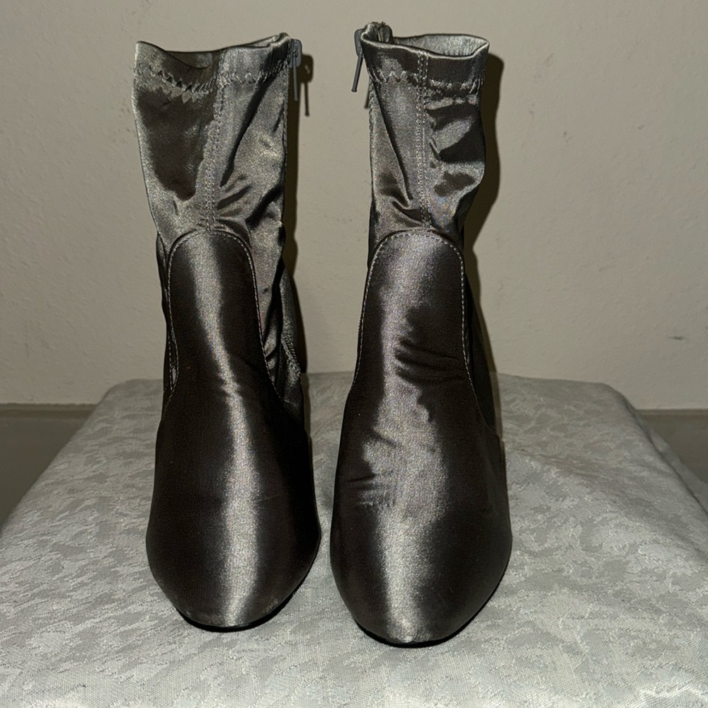 Elegant Satin Ankle Boots